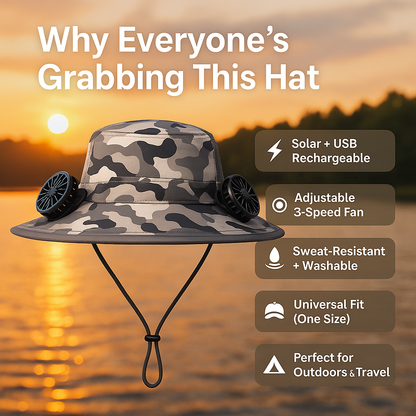 Verlo™ SolarBreeze – Solar Powered Cooling Hat