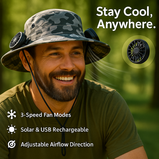 Verlo™ SolarBreeze – Solar Powered Cooling Hat