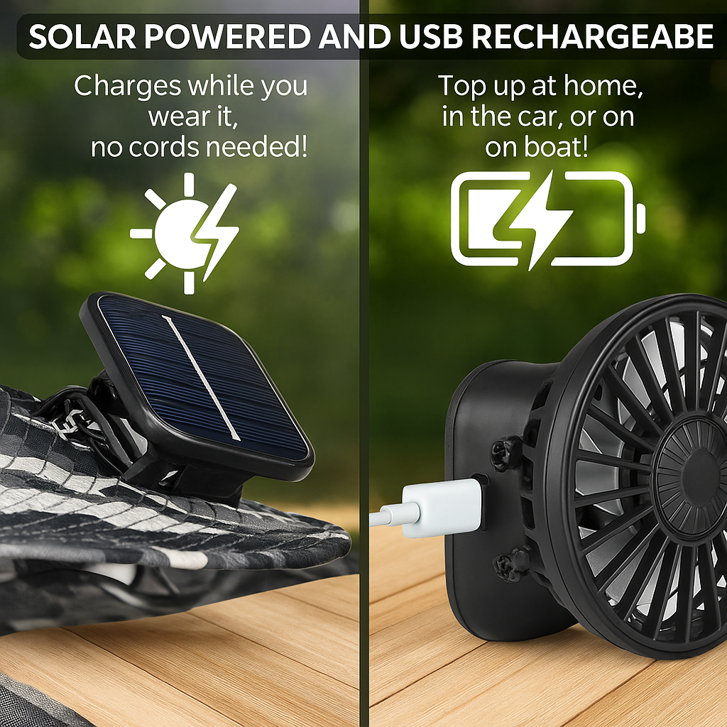 Verlo™ SolarBreeze – Solar Powered Cooling Hat